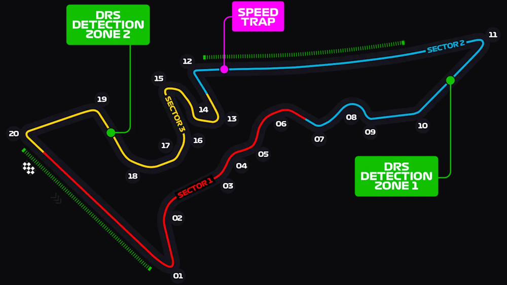 Austin circuit layout map