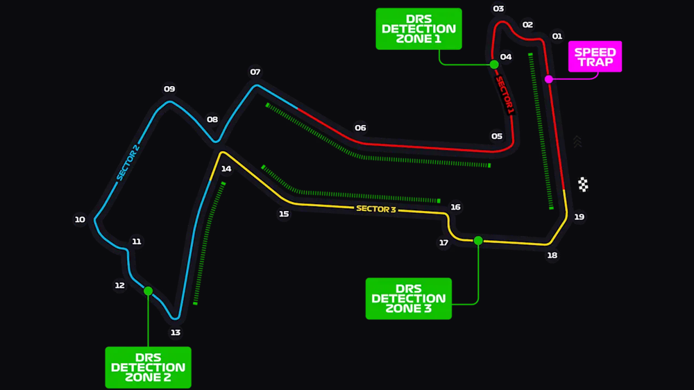 Singapore circuit layout map