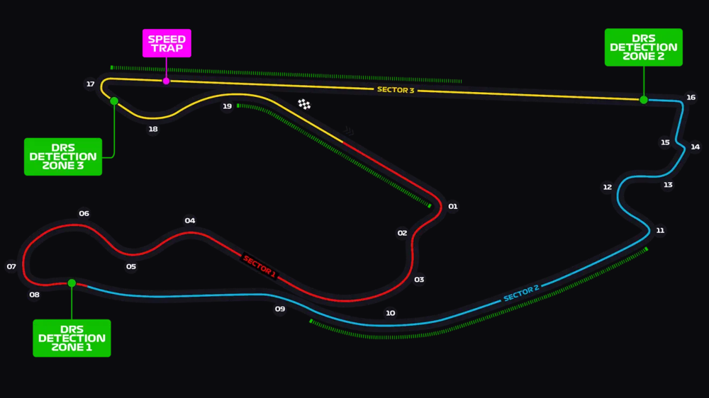 Miami circuit layout map